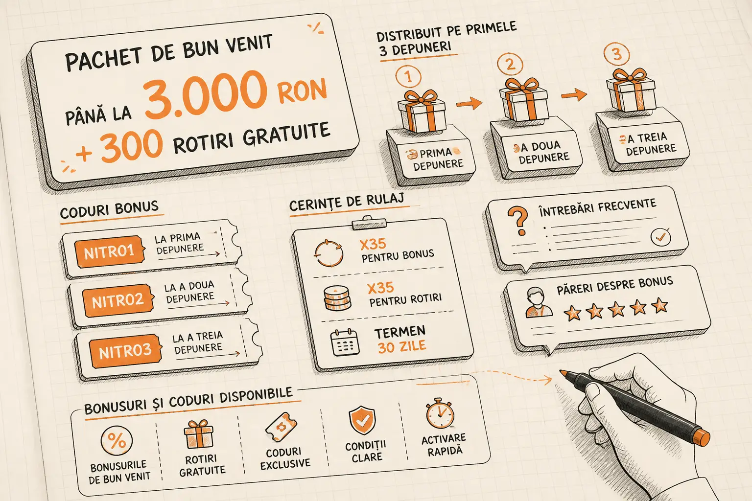 Nitro Casino Bonus: pachet de bun venit și coduri visual guide for Nitro Casino